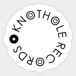 Knothole Records (Black Text) Sticker